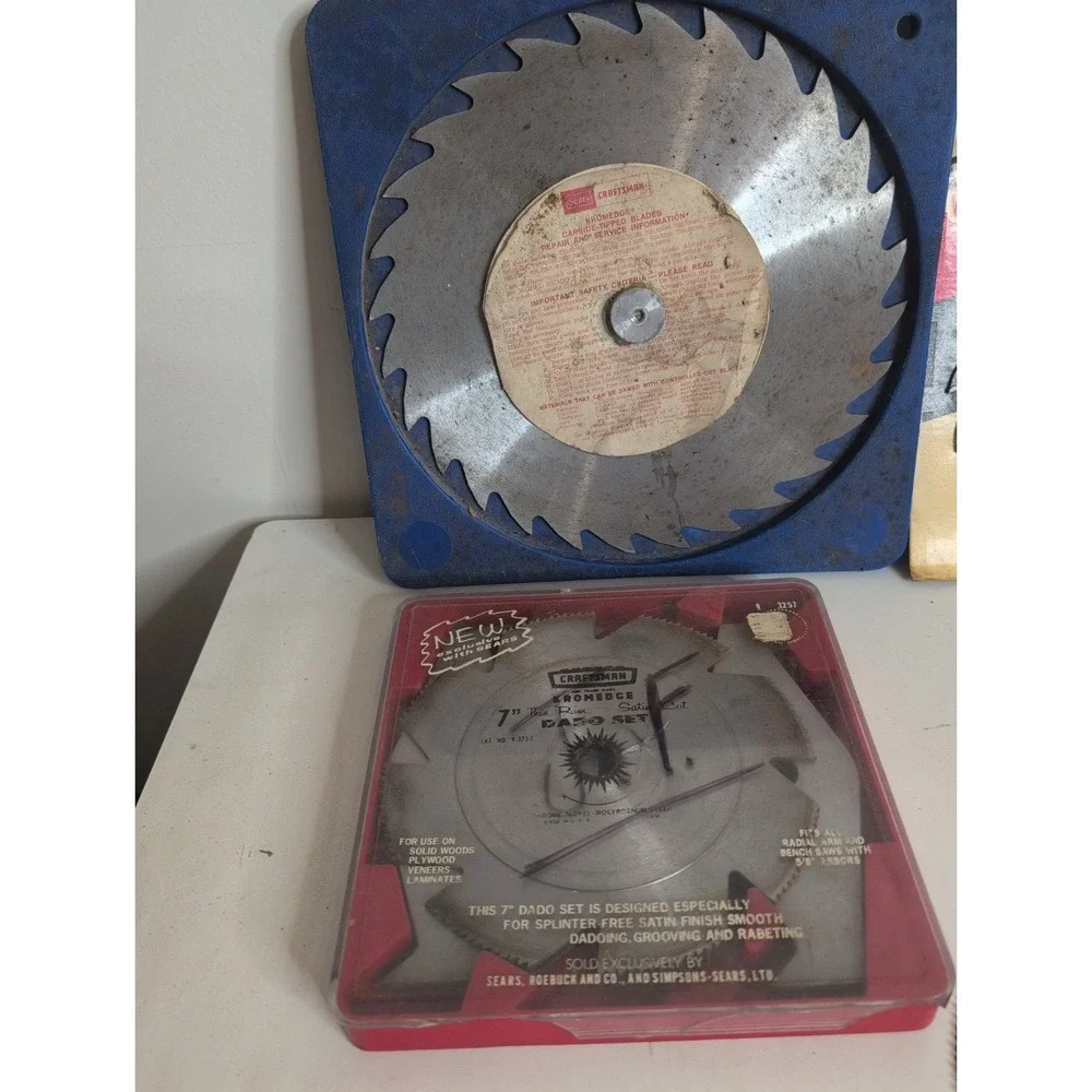 Huge Log Of Vtg Circular Saw Blades (38) Craftsman Clipper Skil Fire-tooth More!
